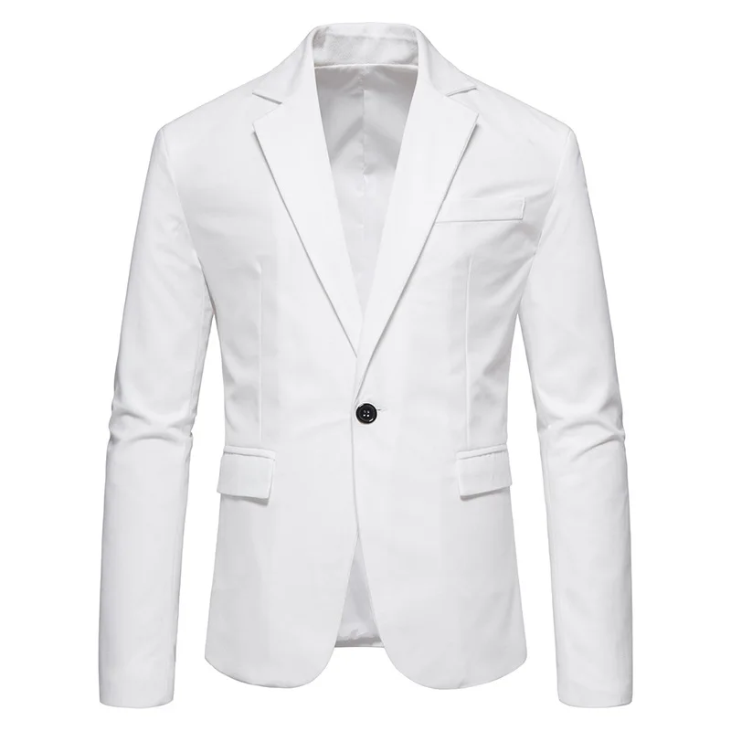 Mens Blazer Jacket European and American Men's Single Breasted Suit Wedding Dress Suit Jacket