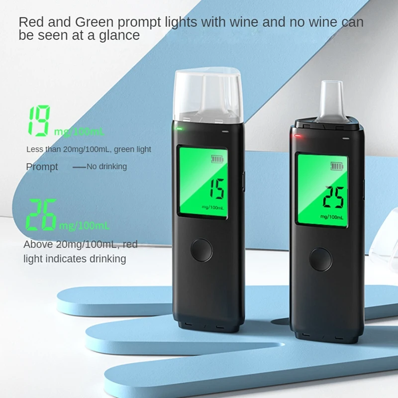 Rechargeable Breathalyzer Portable Tester For Individuals And Homes Drunk Driving Insufflation Tester Alcohol Tester Breath Alcohol Tester