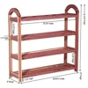 Cedar Shoe Rack Organizer Holds 12 Shoes Natural Cedar Wood 4-Tier Storage Shelf 4