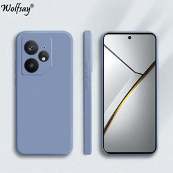Sleek Anti - Knock Liquid Silicone Candy Case - Enhanced Protection and Style for Realme Neo 7 (Lavender Grey)
