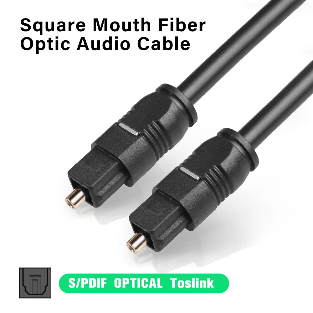 Premium Gold-Plated Digital Fiber Optic Audio Cable - Various Lengths Available