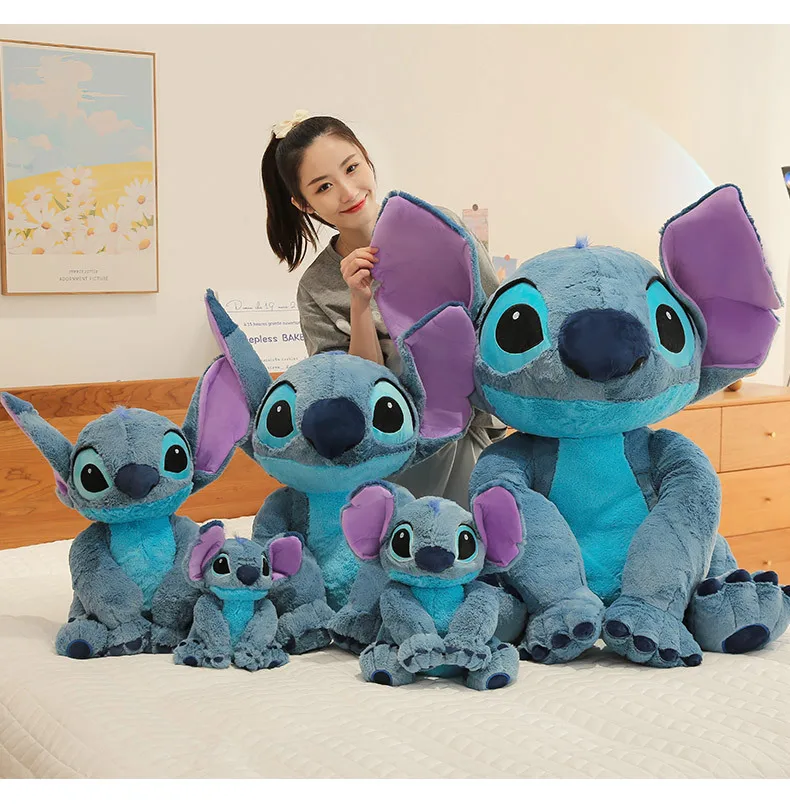 Disney New Stitch Plüsch tier Lilo & Stitch 30 45 60 80cm Kuscheltiere Soft  Stitch Puppe Kissen beruhigendes Spielzeug Kinder Weihnachts geschenk