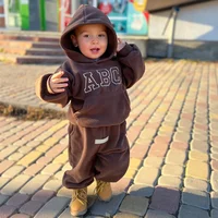 55497-fce26a.jpg Kids Clothing Fleece Hoodie Tracksuit Set Warm Pullover And Pants Outfit