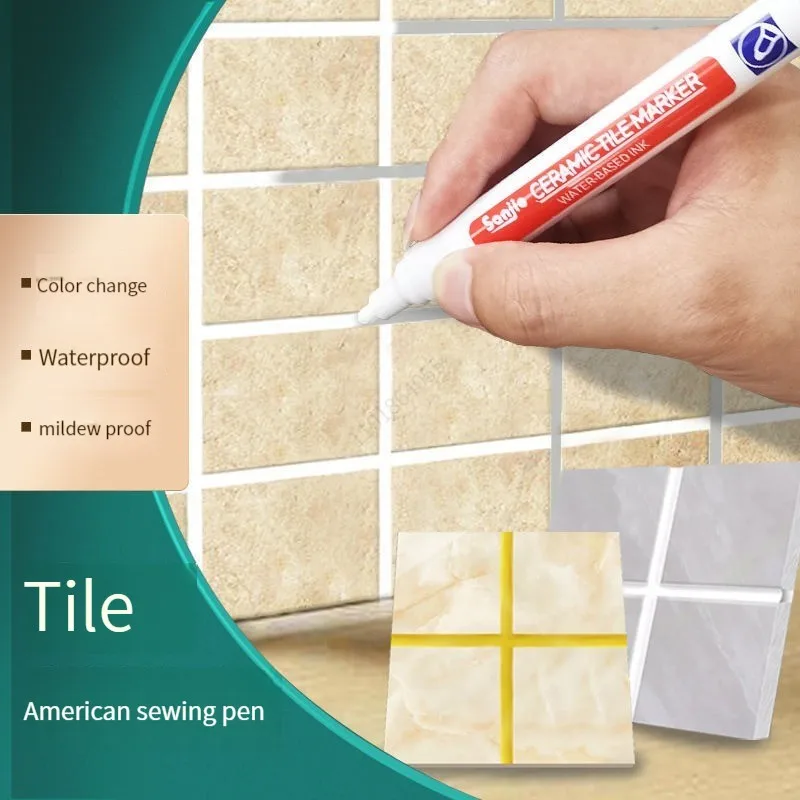 Haile 12Color Waterproof White Grout Tile Lines Marker Pens Gaps Repair Bathroom Porcelain Filling Grout Paint and Sealer Pen white marker pens,color marker pens,pen marker,marker pens