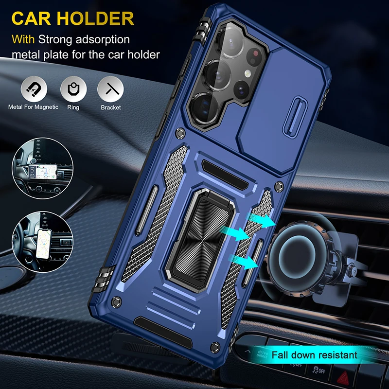 Heavy Duty Case with 360° Kickstand and Camera Protection