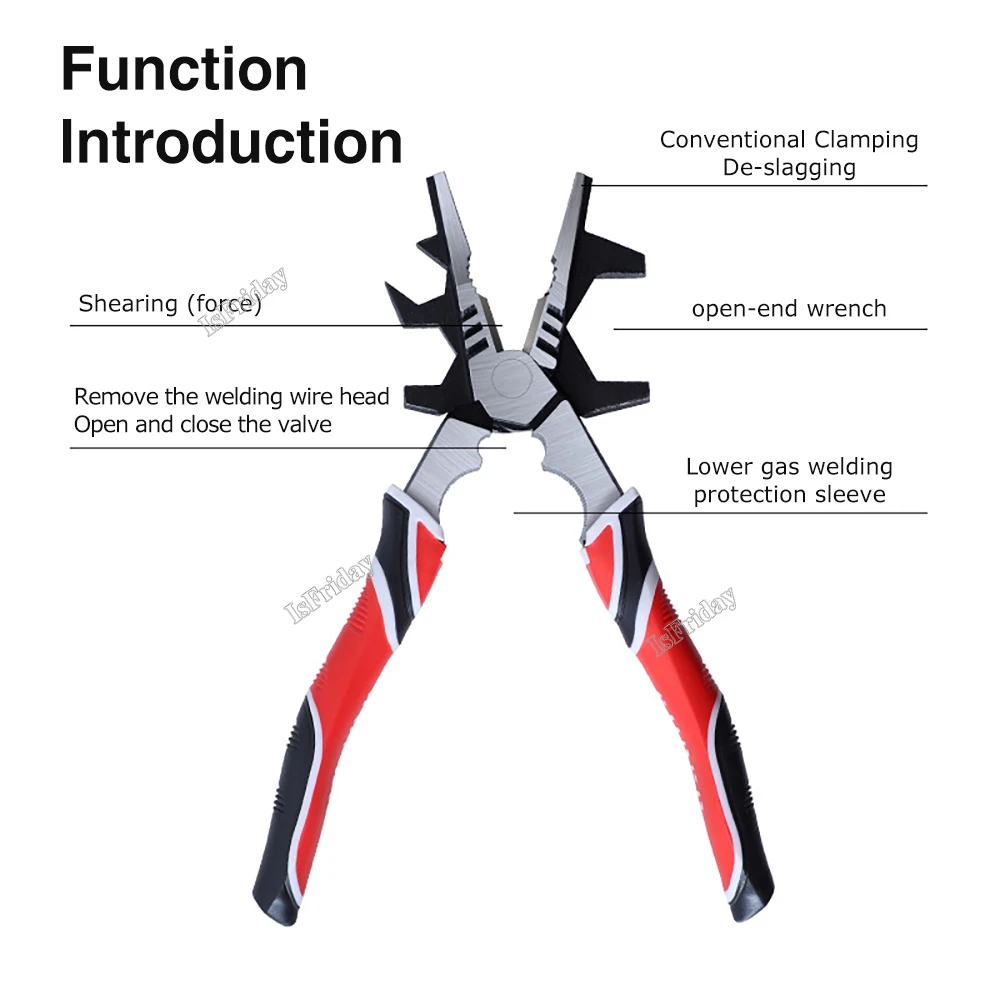 Multipurpose MIG Welding Pliers New Flat Mouth Pincers Wire Cutting Spring Loaded Installation Removing Wire Cutting welding accessories clamp