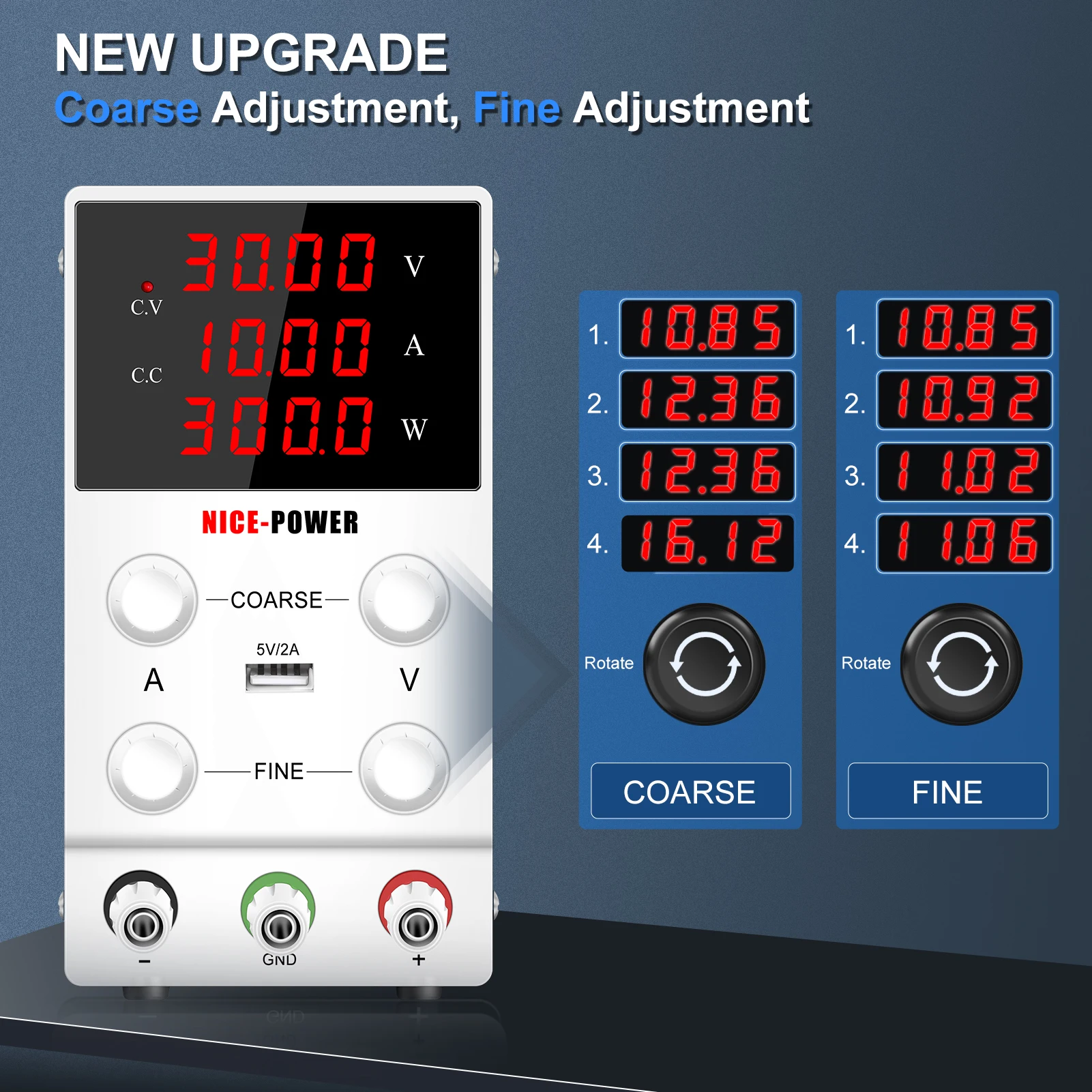 Description Picture 3 of item30V 10A Bench Lab Regulator Power Supply Adjustable Voltage Regulator Stabilizer Switching Bench Source 220V/110V NICE-POWER