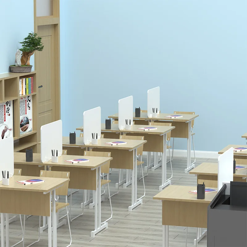 Desktop Partition Sneeze Guard Privacy Divider Protective Screens Desk Divider for Office Desk Easy to Install Mounted