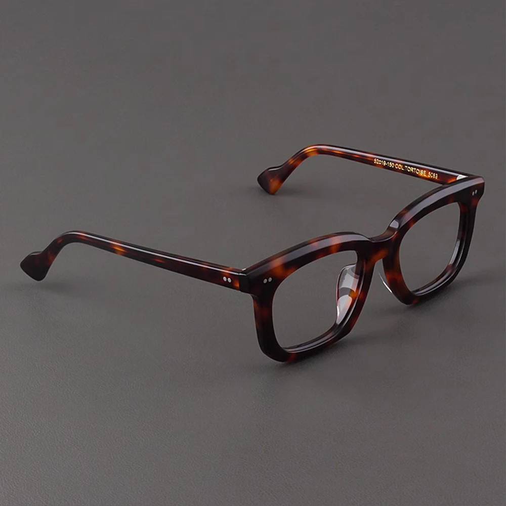 

LEMTOSH eyeglasses frame men's acetate vintage leopard print oval frame tortoiseshell myopia frames women Personality eyewear