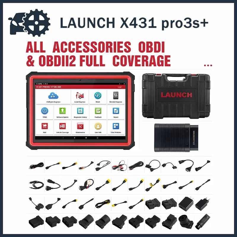 

Диагностический инструмент LAUNCH X431 pro3s + OBD2, обновленный Автомобильный прибор для сканирования OBDII с 2 годами работы, сканер для кодирования ECU PK x-431 V plus