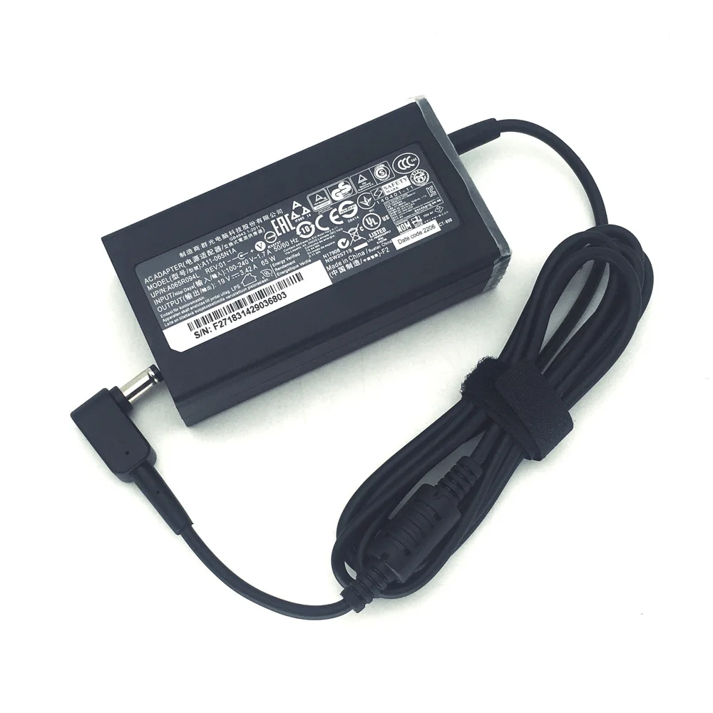 Acer Gateway NV5213U A11-065N1A A065R078L 65W 충전기 전원 공급 장치 용 기존 새 19V 3.42A 5.5*1.7mm 노트북 AC 어댑터