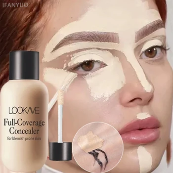 Crema correttore liquido a copertura totale Trucco 12ML Idratante Occhi Cerchi scuri Fondotinta viso Base trucco impermeabile Cosmetici