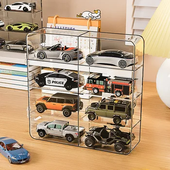 1/64 아크릴 디스플레이 케이스, 핫 휠 미니 자동차 모델 및 Fk 마감, Tomica, 장난감 자동차, 투명 쇼케이스 캐비닛 보관함 캐비닛