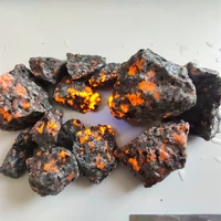 Pierre de flamme Yooperlites naturelle, pierre de décoration de Syenite, Sodalite fluorescente, cristal brut minéral, spécimens de Collection UV à ondes longues 5