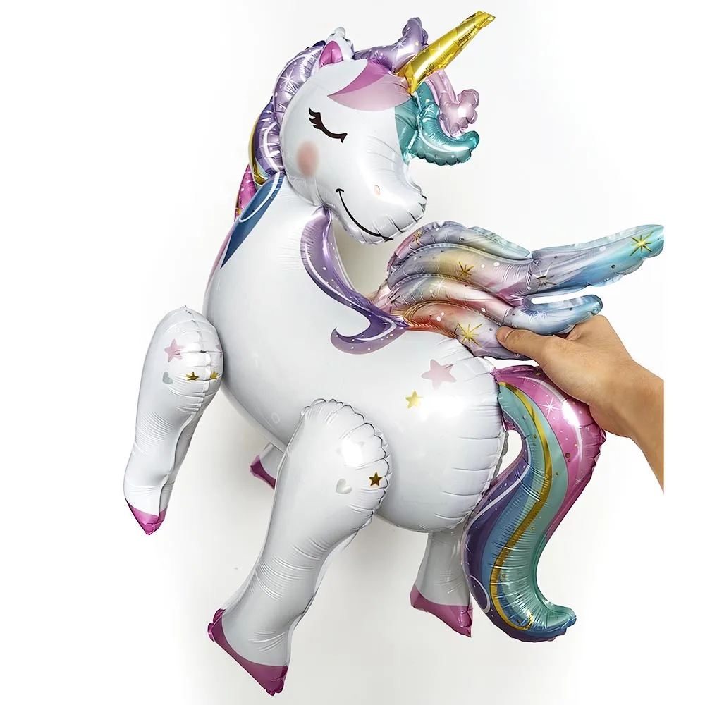 Giant Self Standing Unicor Balloons 26 Inchs Rainbow Unicon Balloons Baby Shower Unicor Themed Party Decors Birthday Favors