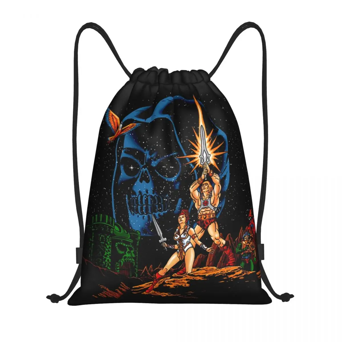 

Custom He-Man Masters Of The Universe Drawstring Bags Women Men Lightweight Sports Gym Storage Backpack