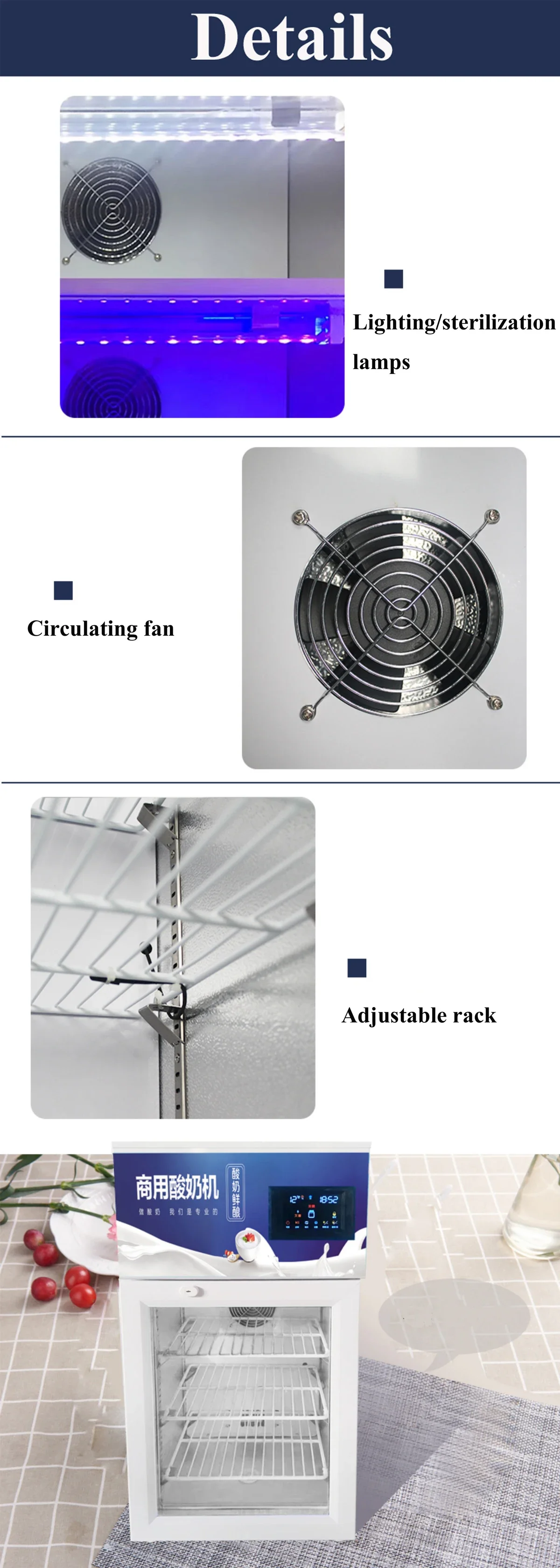 Commercial Yogurt Machinery Electric 220V Yogurt Maker Intelligent Maker Yoghurt Fermentation Machine