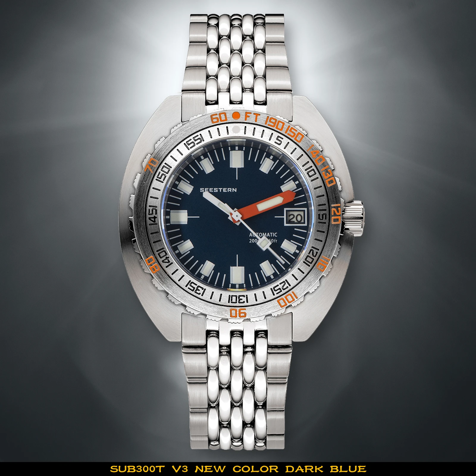Seestern Diving Watches For Men Waterproof Luminous Date Wristwatch