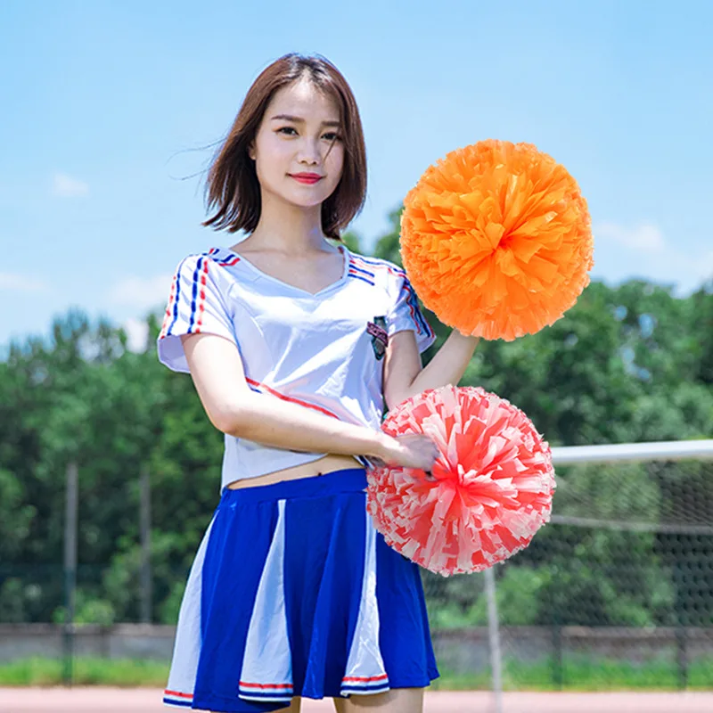 Factory Direct Laser Metal PP Pompom Environmental Cheerleading Metallic Pom Poms