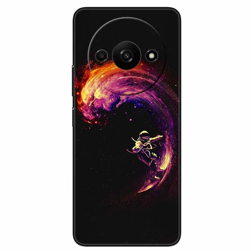 Animal Design Black Silicone Protective Case - Cool Wolf Edition