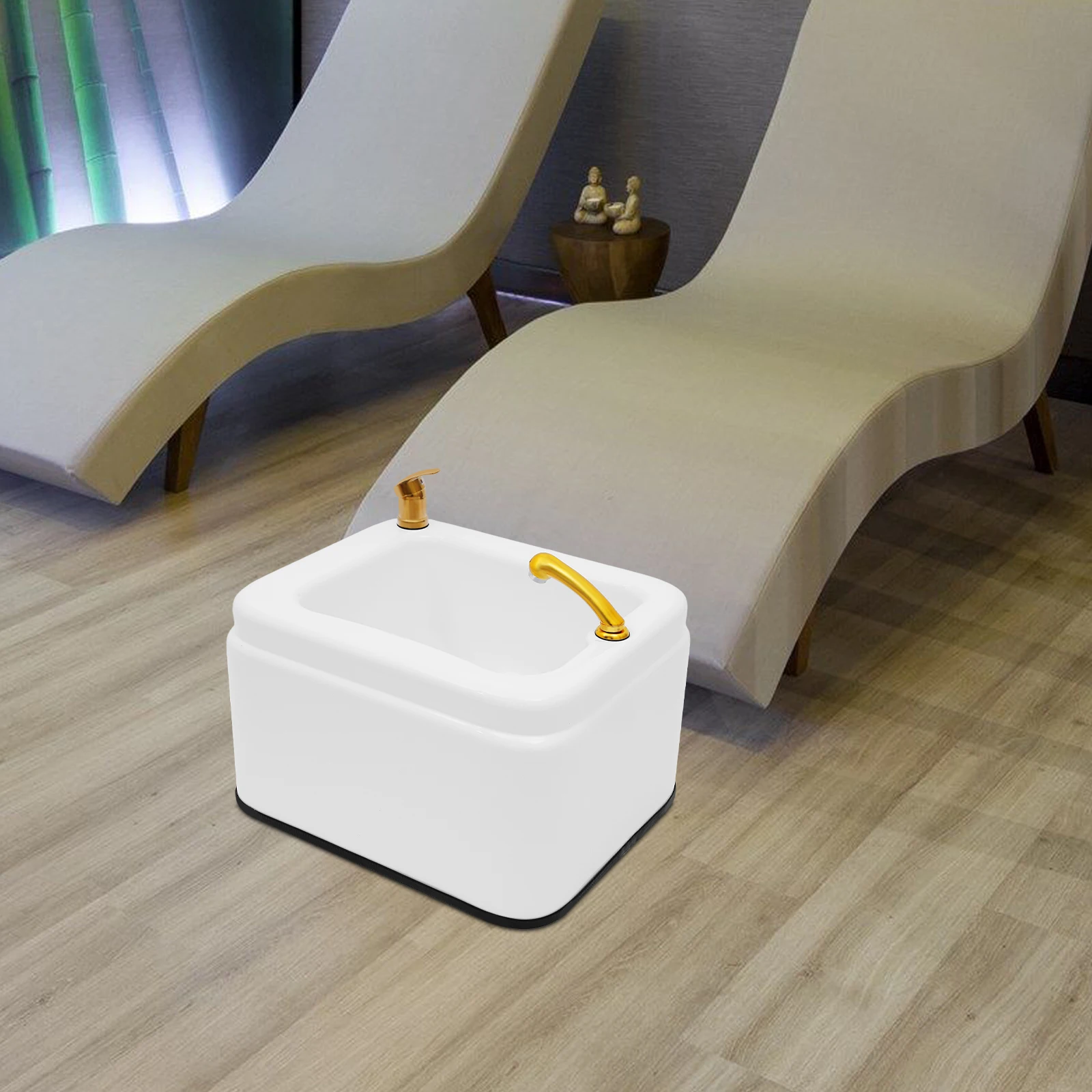 Acrylic Footbath with Massage 15L Massage Footbath Bow with LED Light Foot Bath Spa Tub Footbath Beauty Salon Spa Footbath Elect 6