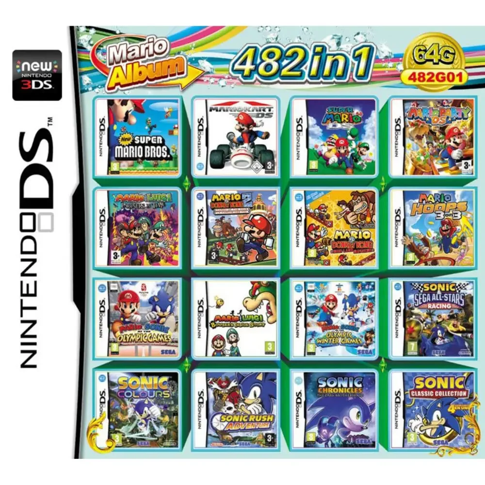 4300 in 1 Compilation DS NDS 3DS 3DS NDSL Game Cartridge Card Video Game Handheld Player