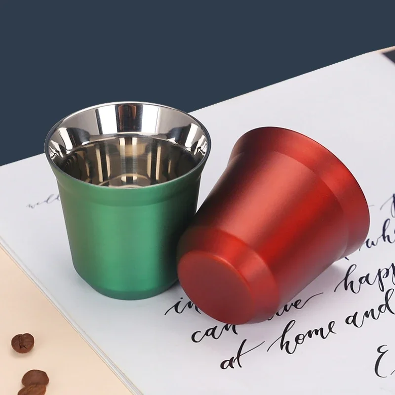 Premium 80ml Stainless Steel Double-Wall Insulated Mini Coffee Cup
