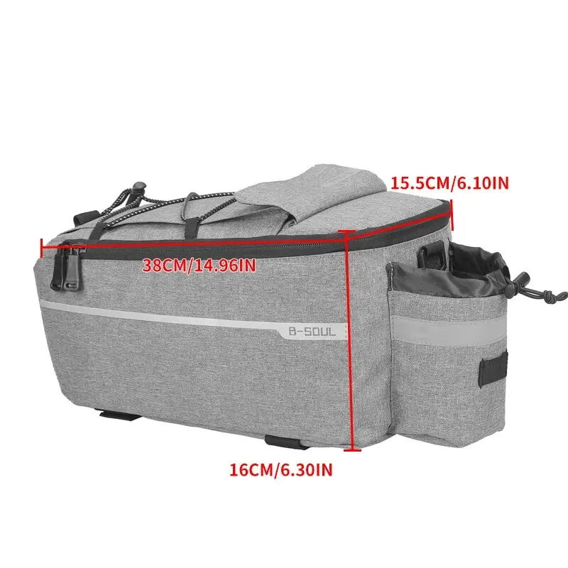 Bike Rack Bag 1pc Waterproof Cycling Trunk Cooler Bag Folding Rear Pannier For Mountain Bikes Strap Design Reflective Strip bike bag bicycle bag bike accessory bike storage box