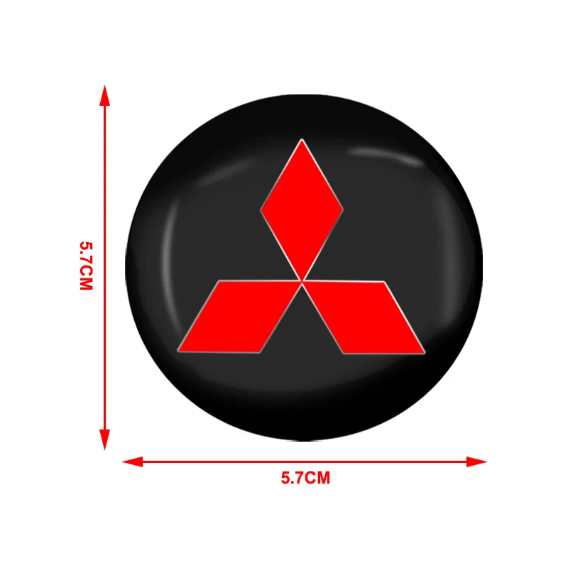 4개 56mm 자동차 스타일링 휠 센터 허브 캡 림 커버 배지 엠블럼 허브캡 (미쓰비시 ASX 랜서 10 파제로 아웃랜더 L200 용)