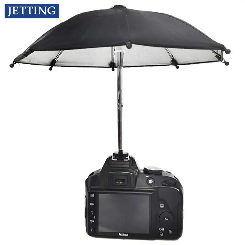 Black DSLR Camera Umbrella Sunshade and Rain Cover Holder