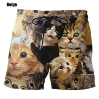New Fashion Cute Cat Graphic Board Shorts For Men 3D Printed Casual Unisex Funny Animal Beach Swimming Shorts Men Trunks 1