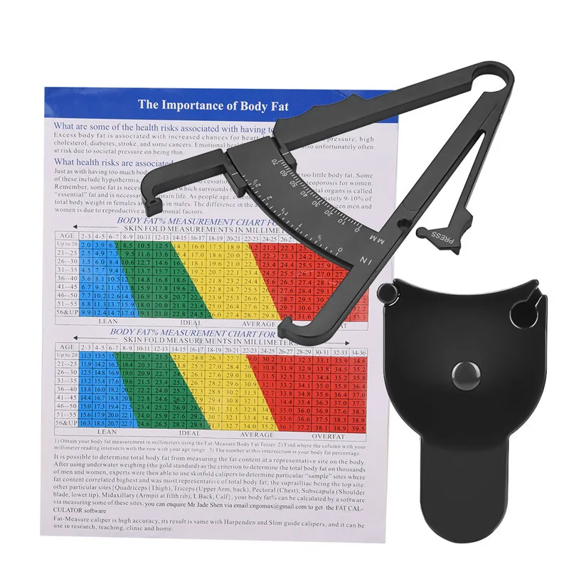 

Sdotter Microblading 2Pcs PVC Fat Caliper Measure Tape Tester For Lose Weight For Body Building Portable Fitness Equipmnet Tatto
