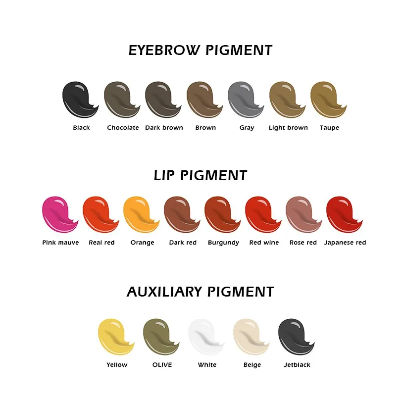 Tattoo Ink Tattoo Ink Pigment 15ml Professional Microblading pigment for permanent makeup eyebrow tattoo ink body supplies pigment Tattoo Paints Gloss
