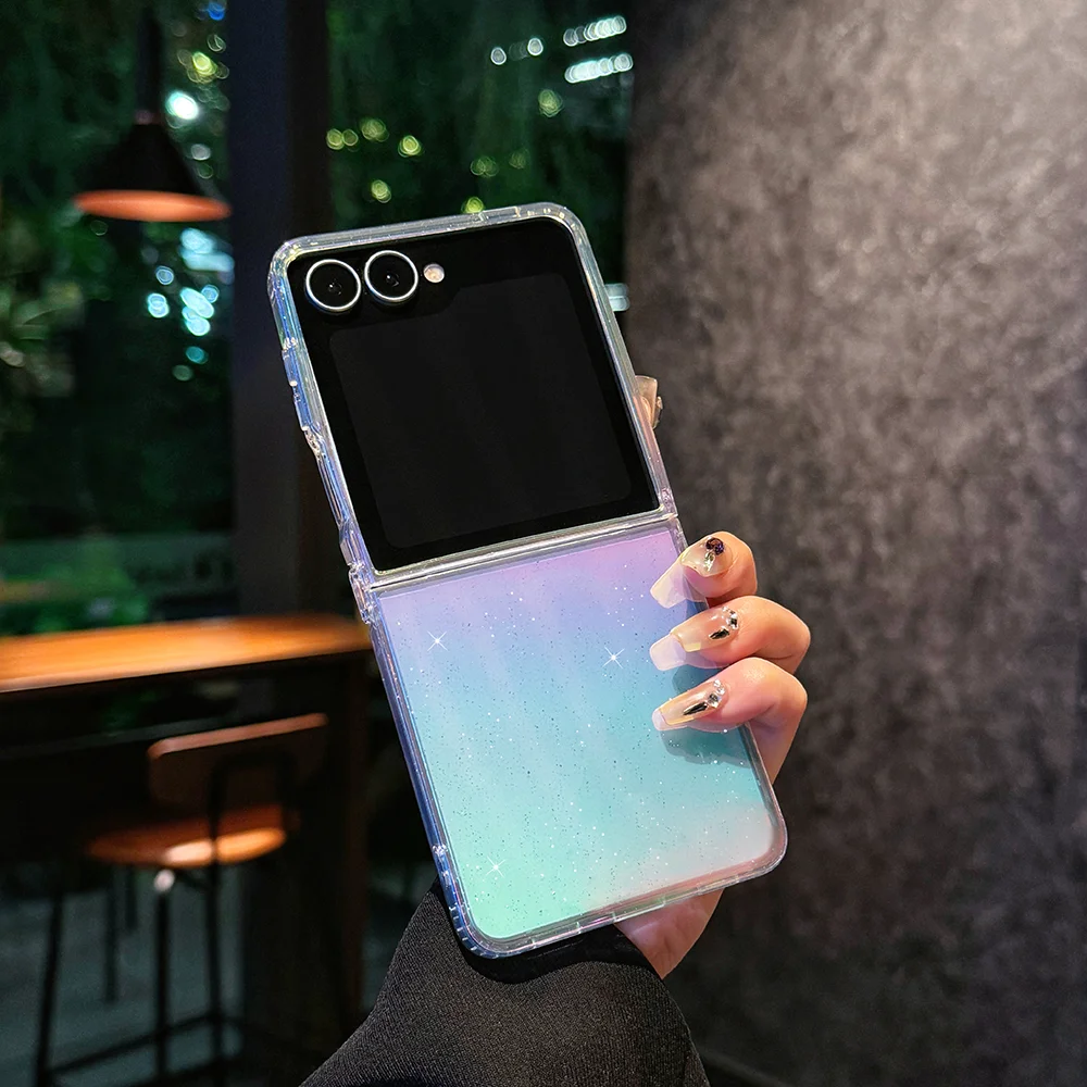 Stylish Glitter Plated Magnetic Phone Case with Soft TPU Shell
