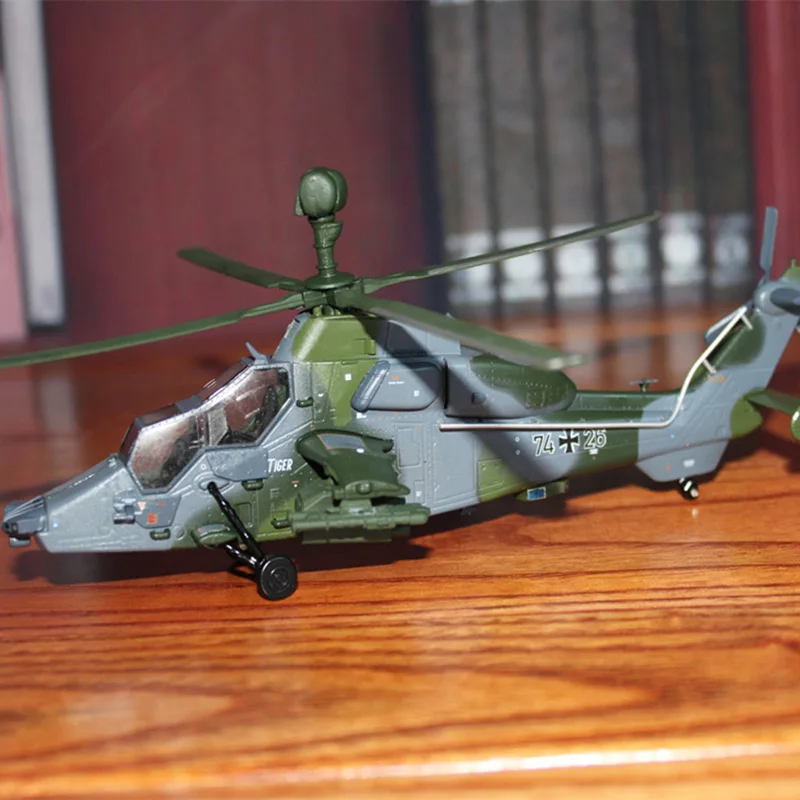 Литый под давлением вертолет масштаб 1:72, Европейский вертолет EC665, оригинальная отделка, статическая коллекционная игрушка, подарок