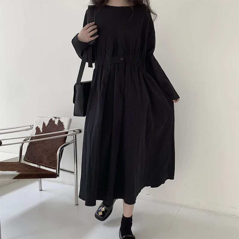 

Юбка-трапеция с длинным рукавом, удобная дышащая повседневная одежда свободного покроя, большие размеры, весна-осень