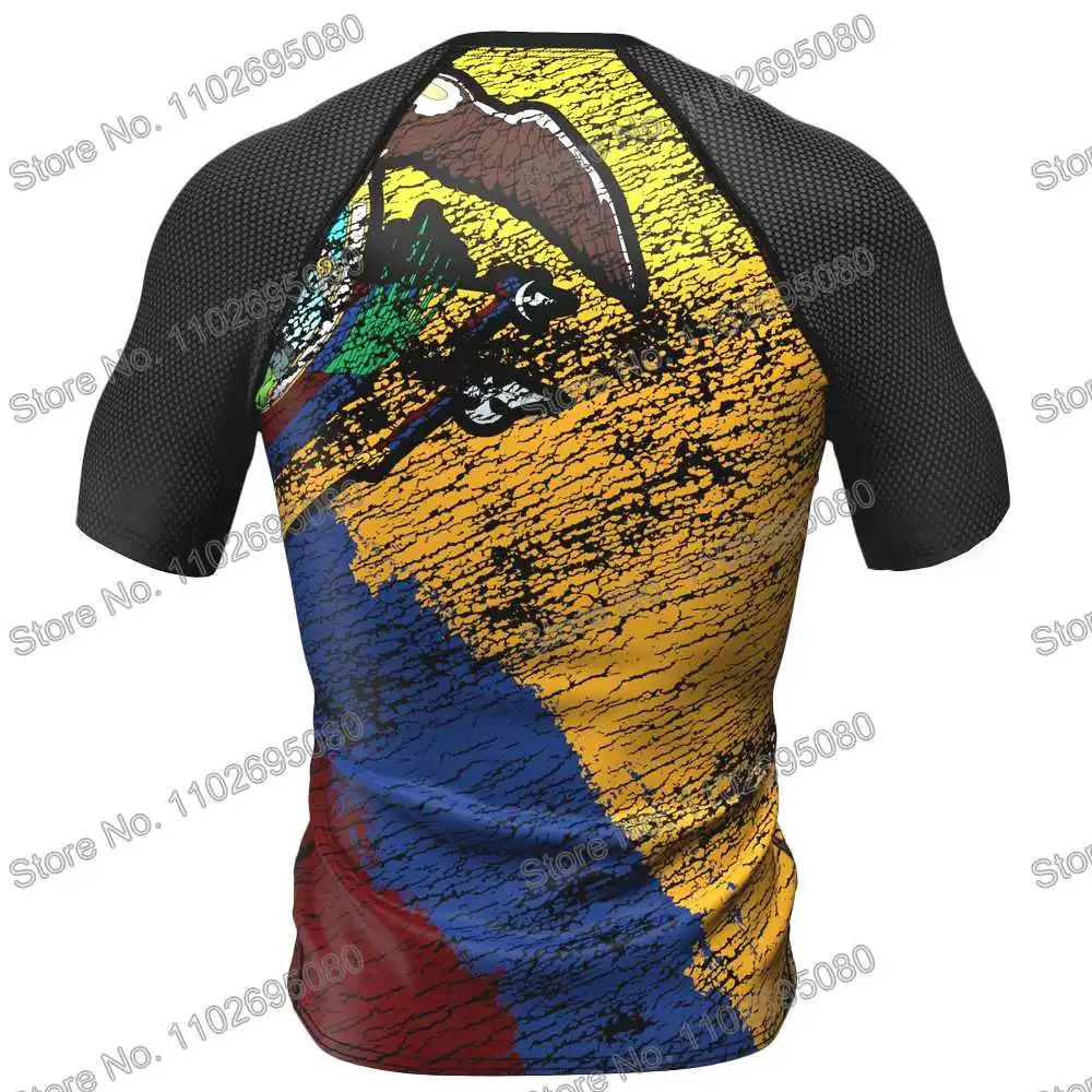 Ecuador Surf Clothing BJJ MMA Men Rash Guard Short Sleeve Diving T-Shirt Tight Swimwear Summer Beach Floatsuit Women GYM Tops
