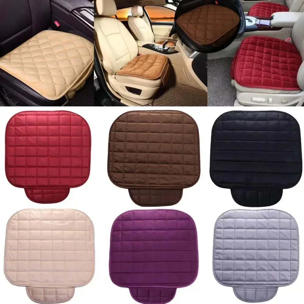 Car Seat Cushion Winter Plush Seat Cushion Anti Slip Comfortable Seat Pad With Storage Bag Breathable Home Office Chair