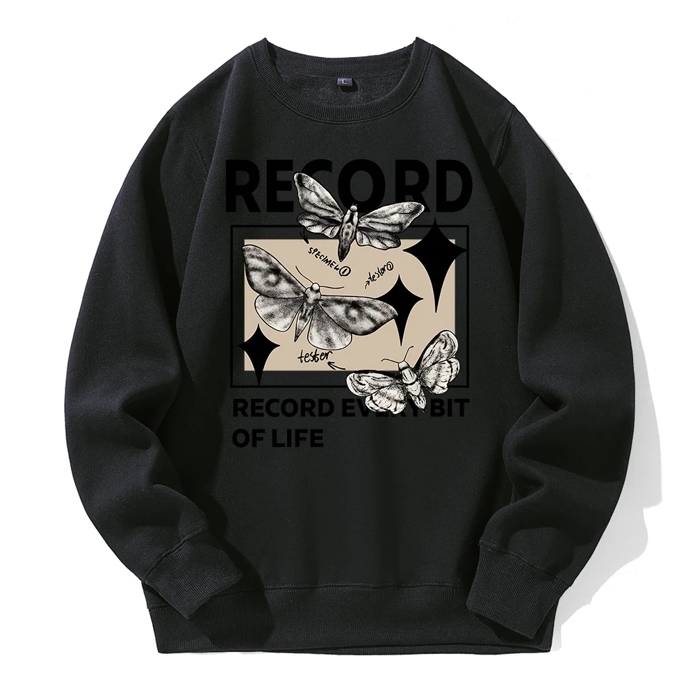 

Record Every Bit Of Life Printing Hooded Men Sports Breathable Tracksuit Casual Fashion Basic Hoodie Vintage Classic New Hoodies