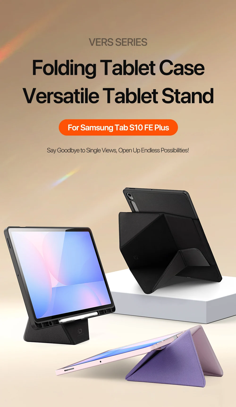 DUX DUCIS Hülle für Samsung Galaxy Tab S11 Ultra S10Lite S9Plus Tablet mit S Stifthalter Auto Wake Sleep Multi-Angle Support Case – Detail 1