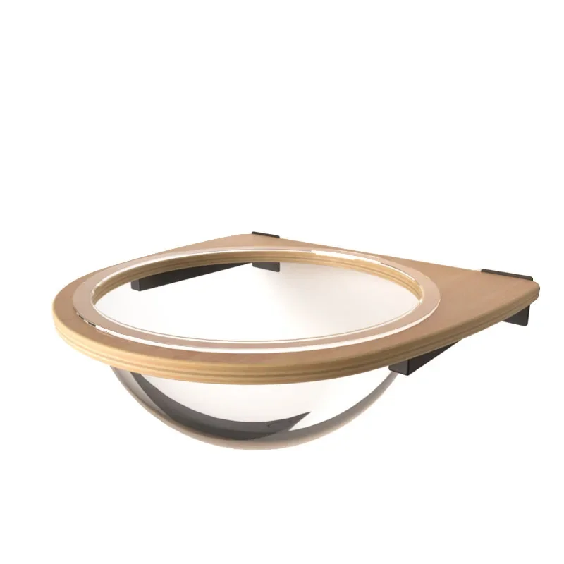 

Innovative Solid Wood Cat Climbing Frame Space Capsule WallMounted Cat Tree Luxurious Cat Villa with Jumping Platform