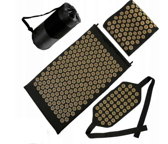 4pc Set Triangle Spike Wave Pillow Set Acupuncture Massage Cushion Spike Massage Shiatsu Acupressure Mat Массажная подушка
