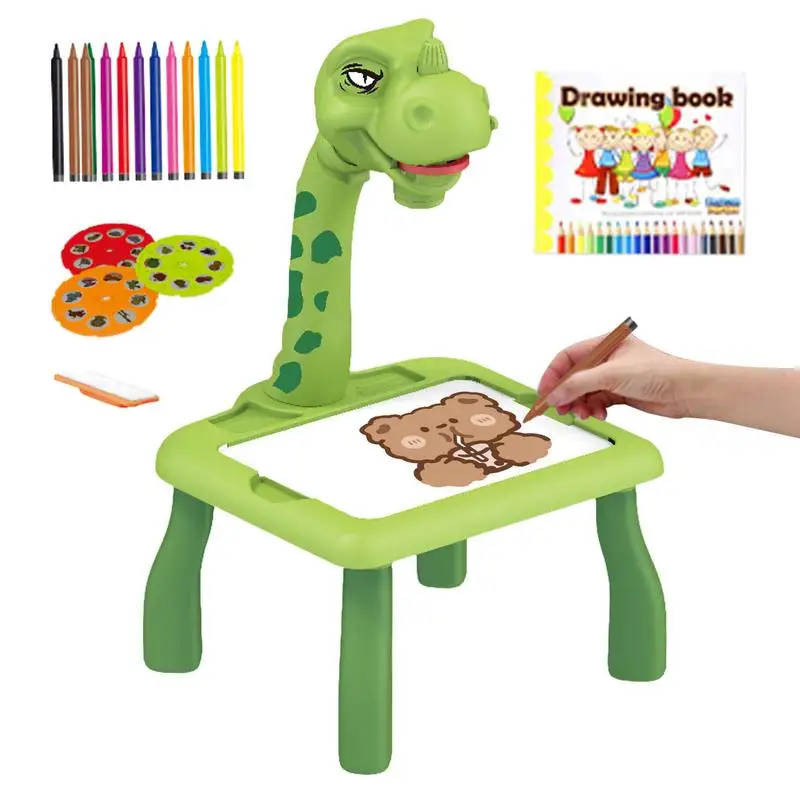 

Mini Led Projector Art Drawing Table Light Toy For Children Kids Painting Board Small Desk Educational Learning Paint Tool Craft
