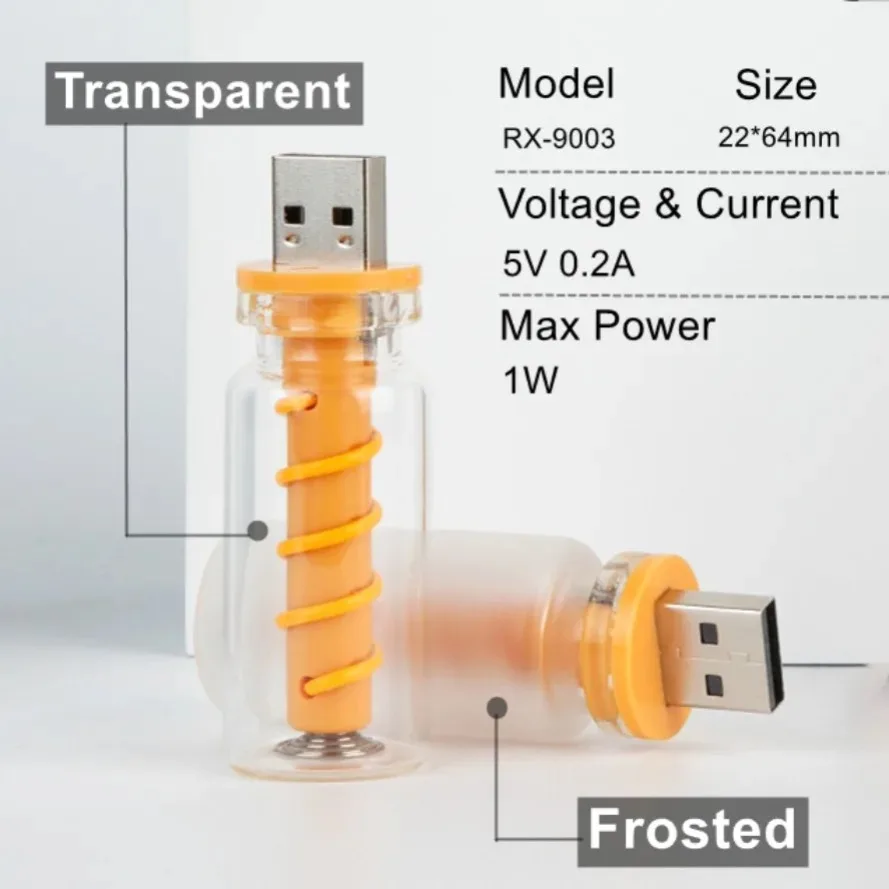 5V USB LED 필라멘트 반투명 유리 무드등, 자동차, 가정, 방, 노트북, PC, 축제 장 디밍 가능 터치 컨트롤