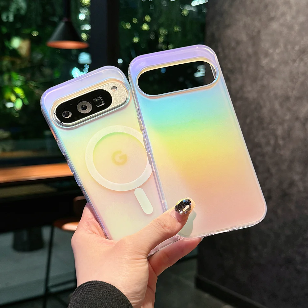 Wireless Charging Colorful Frosted Gradient Magnetic Silicone Case