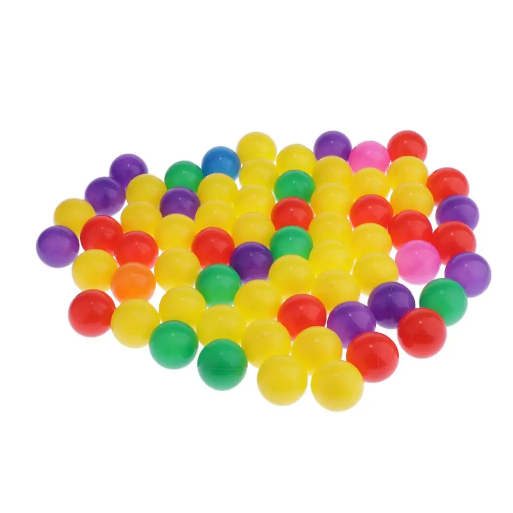 100Pcs Colorful Ball Cultivate Cognition Soft Plastic Ball 5.5cm