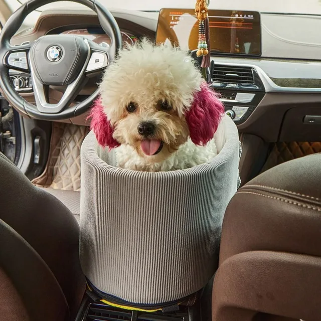 Dog Car Seat Bed Car Central Dog Car Seat Bed Portable Dog Carrier for Small Dogs Cats Safety Travel Bag Dog Accessories 4
