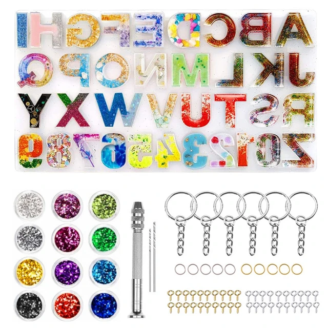 Alphabet Resin Molds Kit Backward Letter Number Silicone Casting Molds Resin  Epoxy Molds For Keychain Making Pendant Jewelry DIY - AliExpress