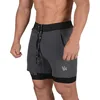 New Fitness Leisure Summer Basketball Men's Basketball Running Elastic Double-layer Fake Two Shorts 4