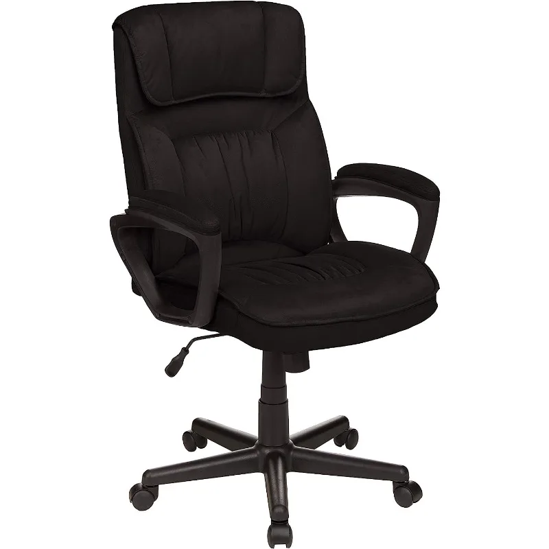 

Amazon Basics Classic Office Desk Computer Chair - Adjustable, Swiveling, Ultra-Soft Microfiber, Lumbar Support